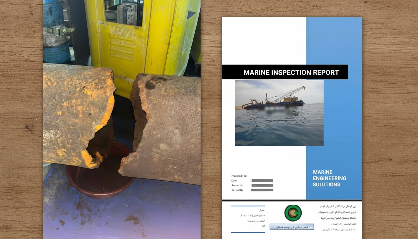 بازرسی لوله‌های آسیب‌دیده و گزارش فنی